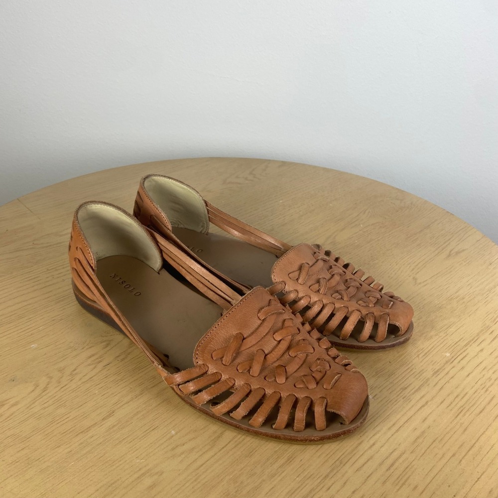 Nisolo Women's Tan Leather Flats